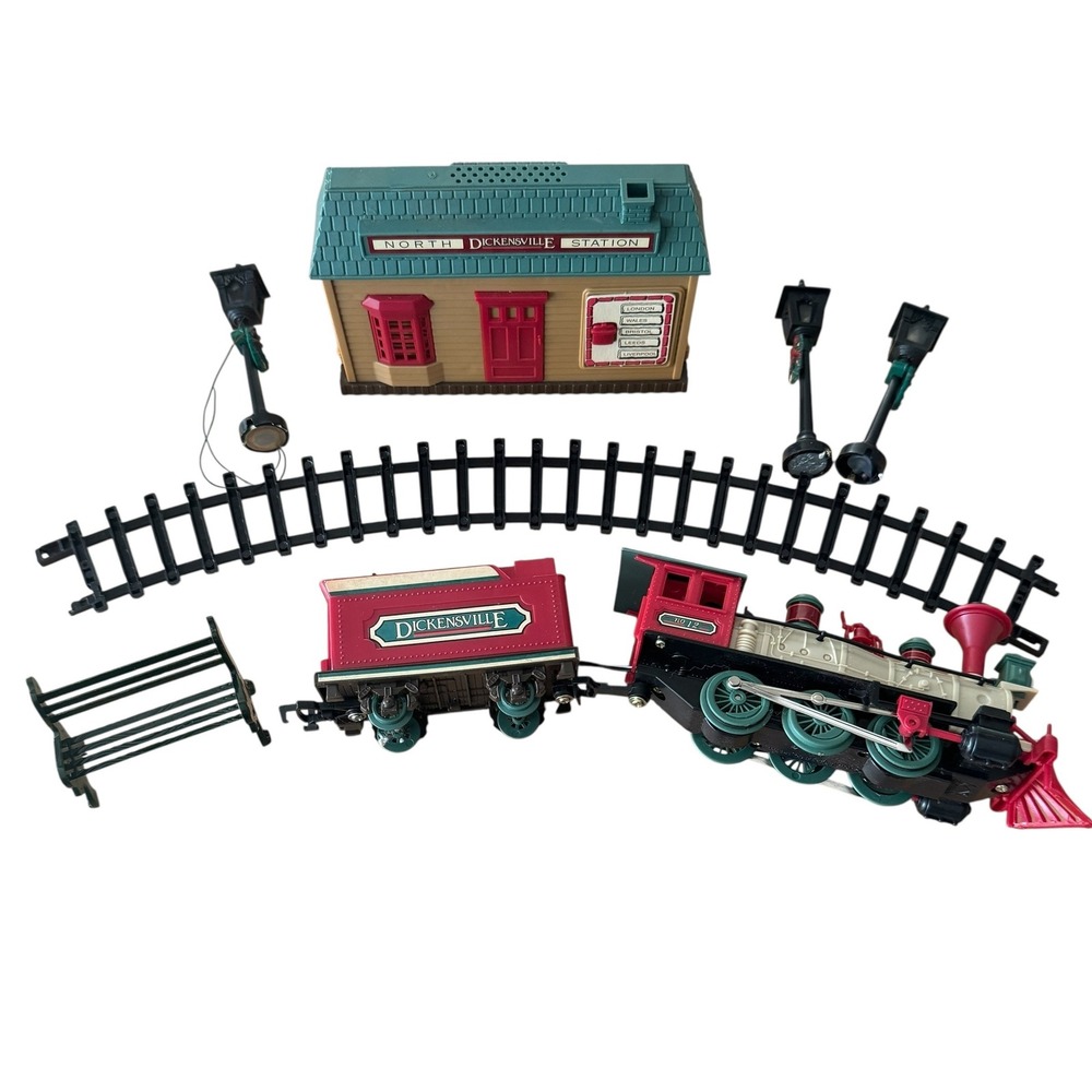 New Bright Dickensville Train Set North Dickensville Station Track 1989 Vintage